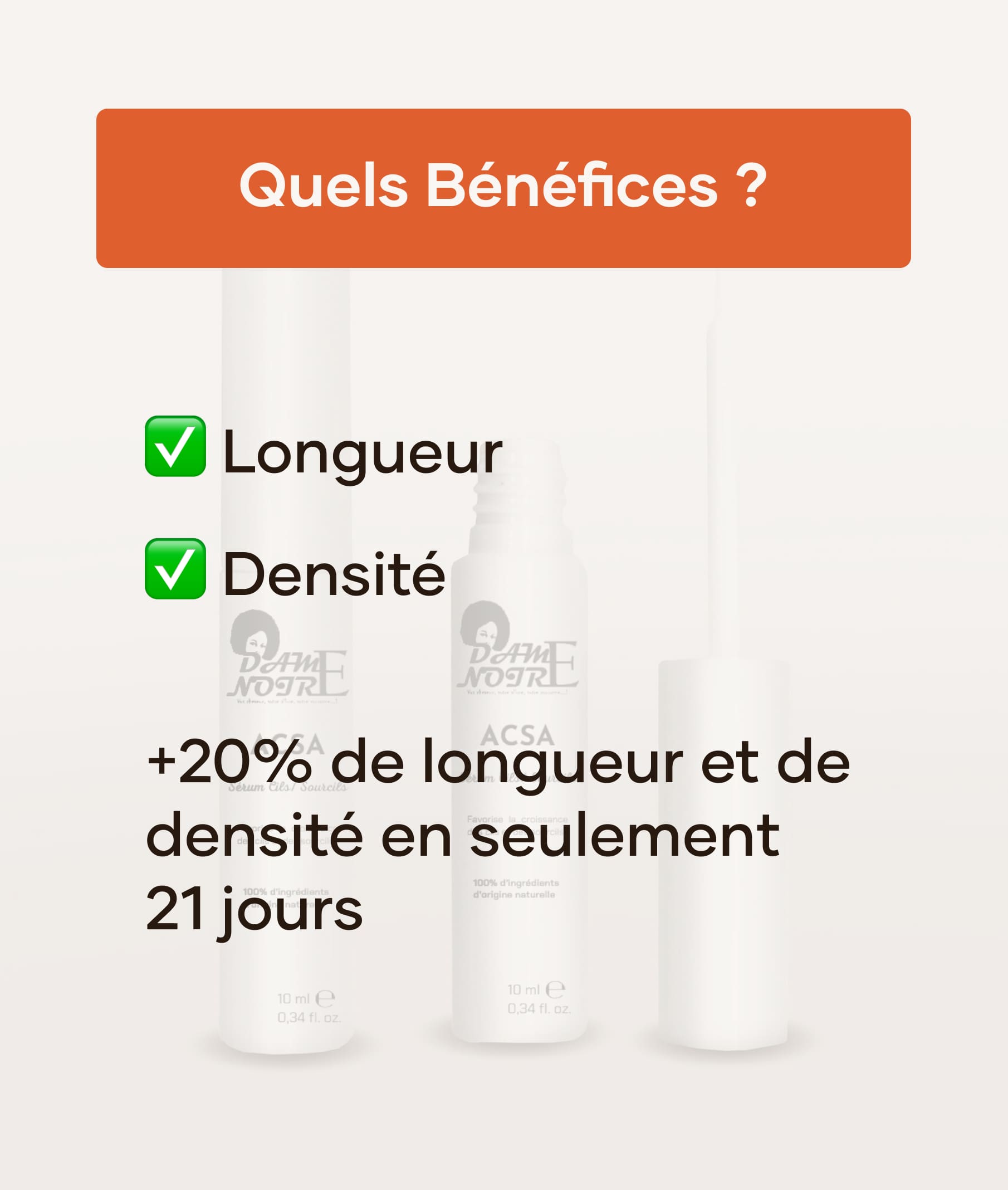 Sérum Pousse Cils/Sourcils Acsa